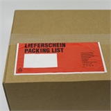 Begleitpapiertaschen Lieferscheintaschen Lang-DIN mit Druck -Lieferschein- HILDE24 Verpackungen