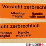 PP-Warnklebeband -Vorsicht zerbrechlich-, low noise, 50 x 66 lfm