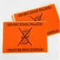 Warnetiketten 148 x 210 mm orange mit schwarzem Druck Palette nicht stapeln  - HILDE24 Verpackungen