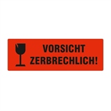 Warnetiketten selbstklebend - Vorsicht zerbrechlich! und Symbol Kelch - HILDE24 Verpackungen