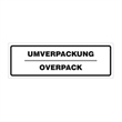 Warnetiketten selbstklebend - weiß mit schwarzem Druck Umverpackung-Overpack - HILDE24 Verpackungen