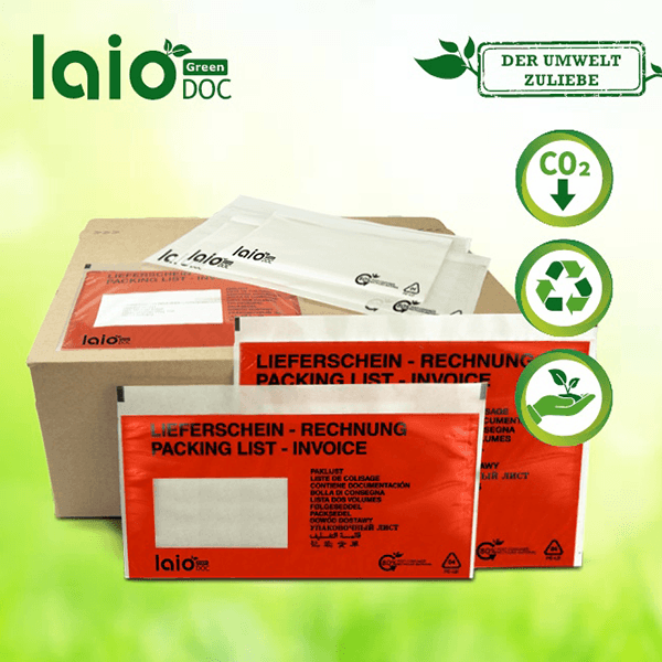HILDE24 | Verpackungshit des Monats | laio Green DOC 250 Lieferschein- / Begleitpapiertaschen