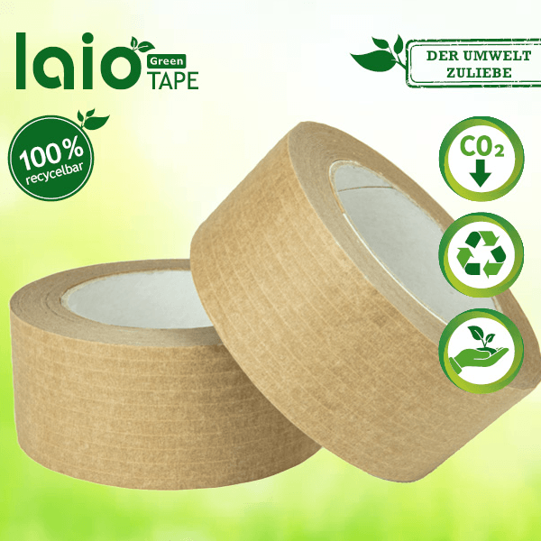 HILDE24 | Verpackungshit des Monats | laio Green TAPE 386 Papierselbstklebeband fadenverstärkt