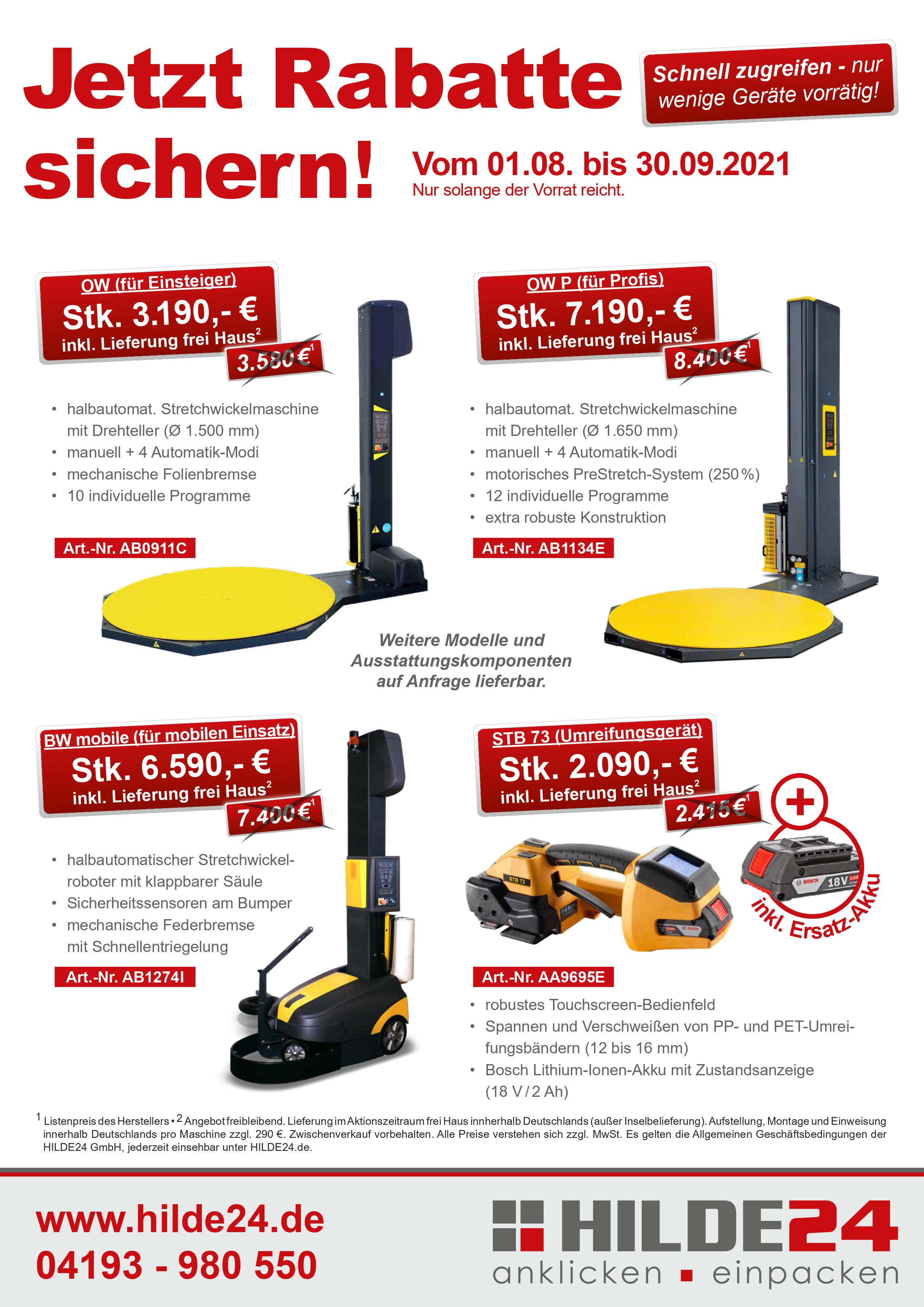 Flyer Stretchwickler und Akku-Umreifungsgerät Flyer Stretchwickler und Akku-Umreifungsgerät