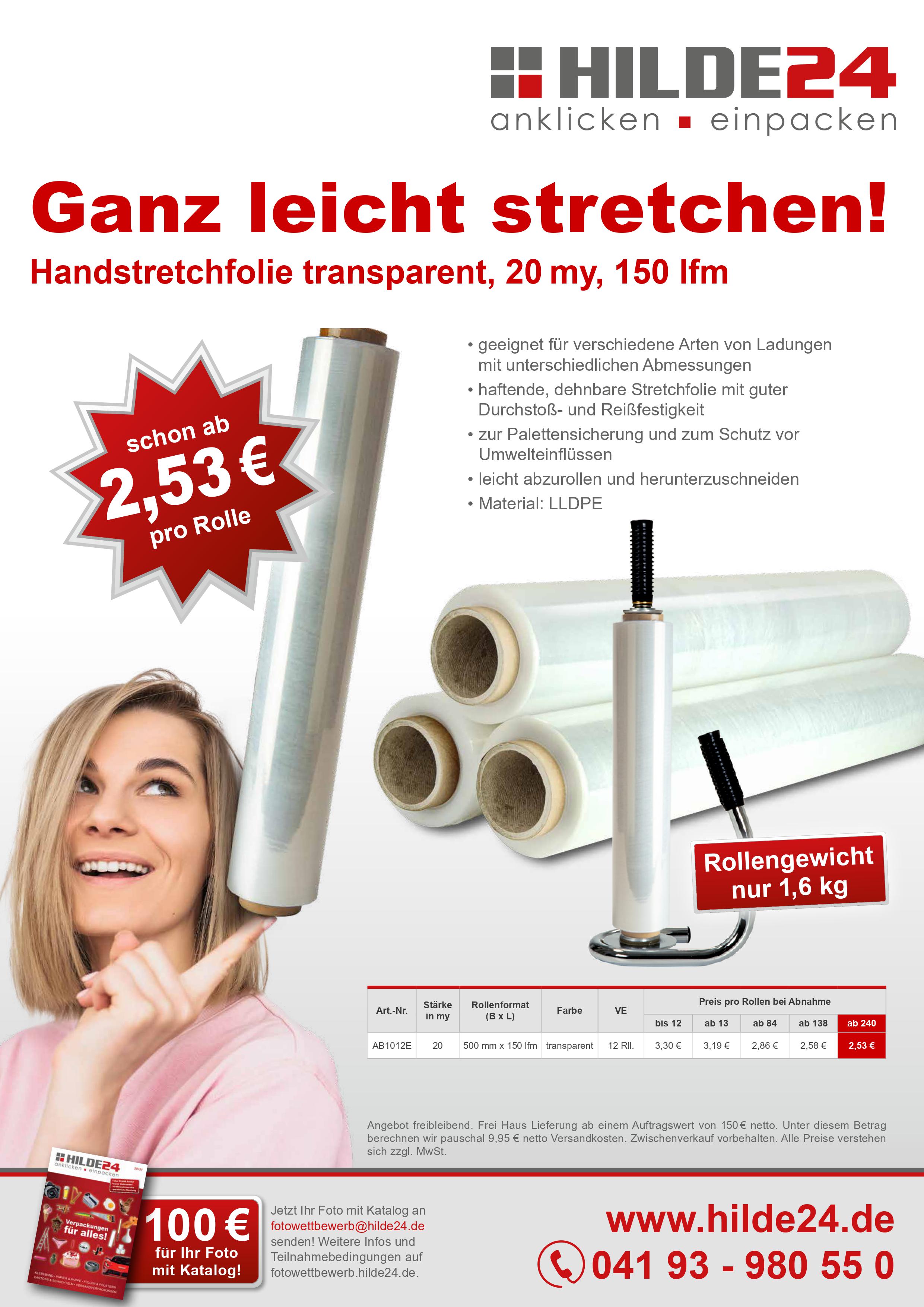 Flyer Aktion Handstretchfolie Flyer Aktion Handstretchfolie