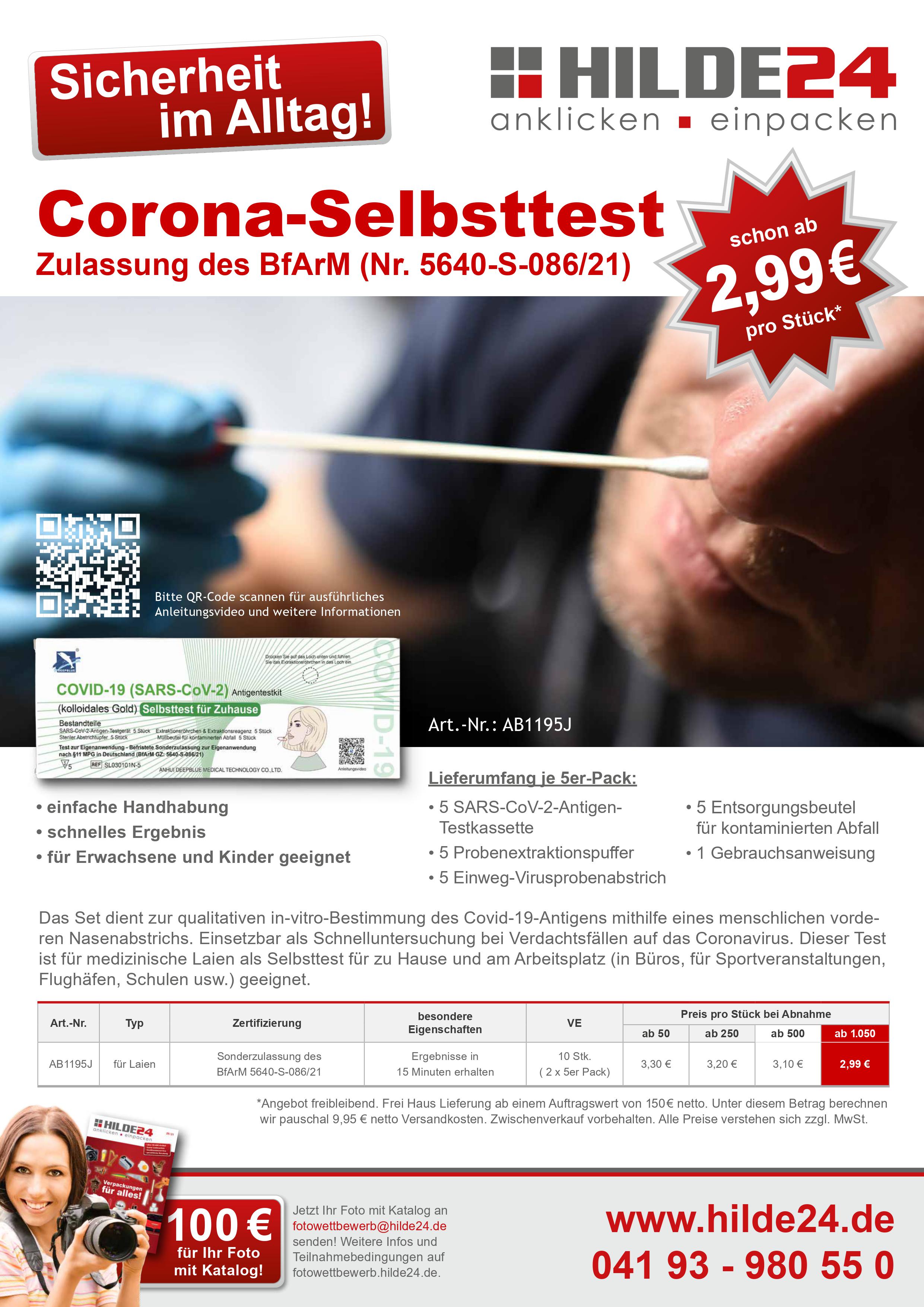 Flyer Corona-Selbsttest Flyer Corona-Selbsttest