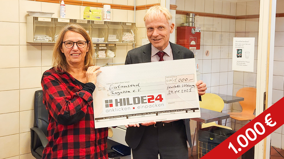 HILDE24 Spende für ragazza e.V.