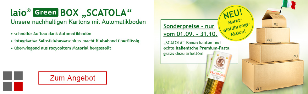 HILDE24 | Markteinf�hrungs-Aktion: laio� Green BOX SCATOLA