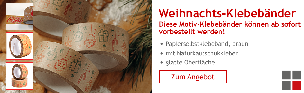 HILDE24 | Papierselbstklebeband mit Weihnachtsmotiven