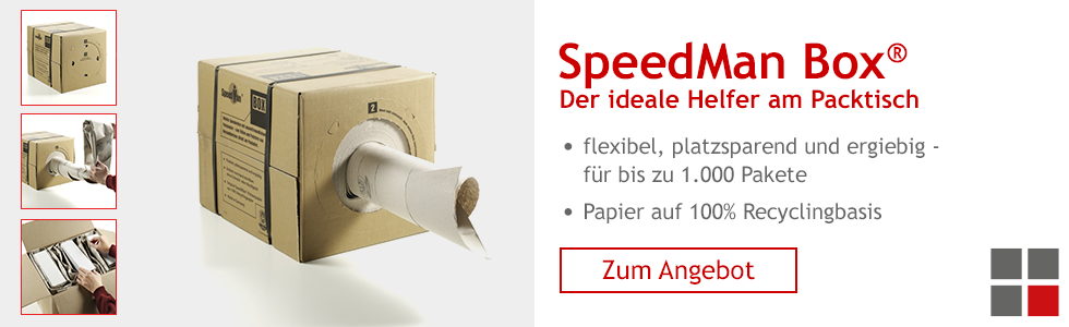 SpeedMan Box® - der ideale Helfer am Packtisch