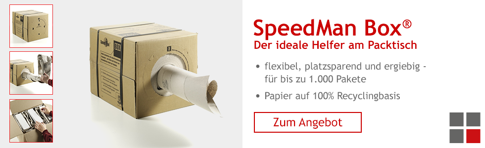 SpeedMan Box - der ideale Helfer am Packtisch